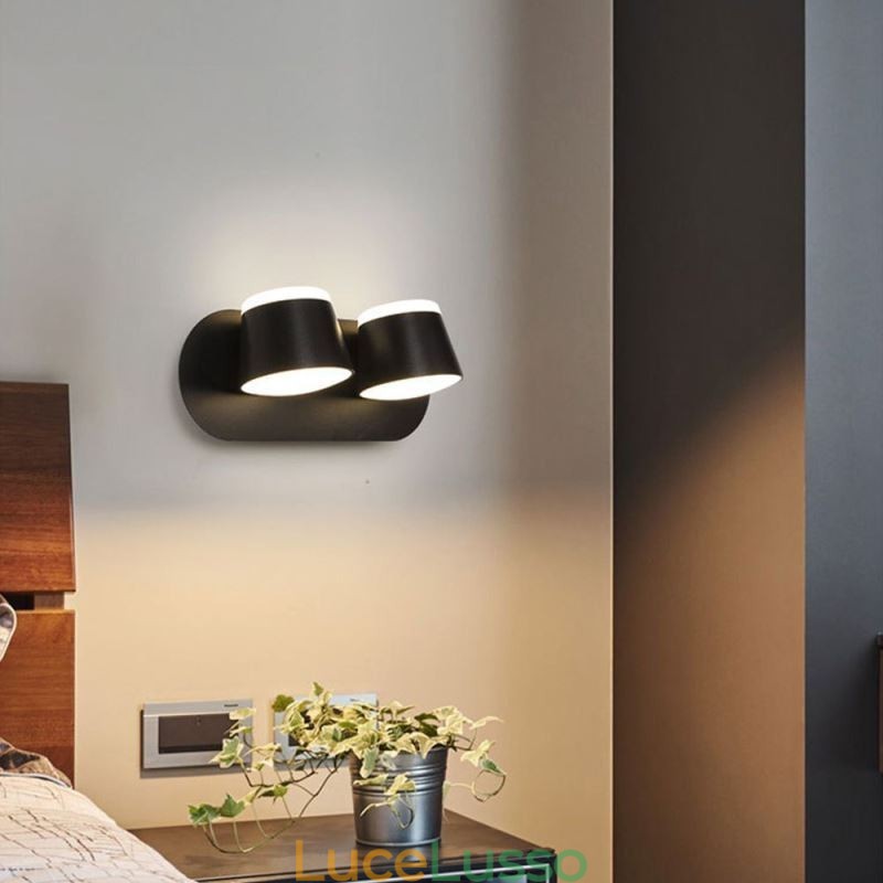 Applique moderna Lampada da parete girevole in alluminio