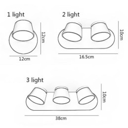 Applique moderna Lampada da parete girevole in alluminio