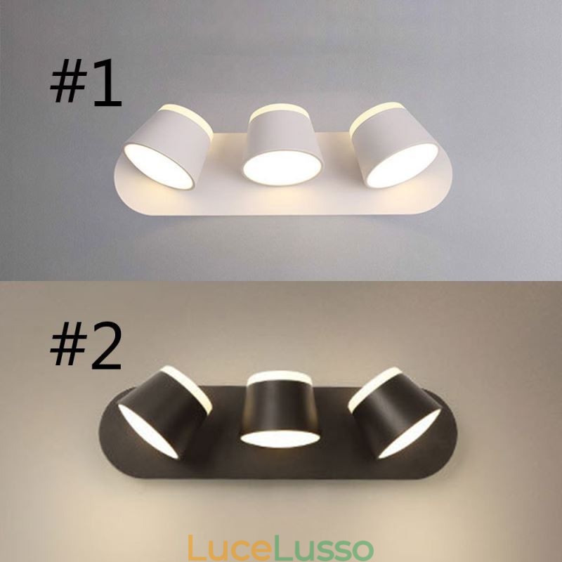 Applique moderna Lampada da parete girevole in alluminio