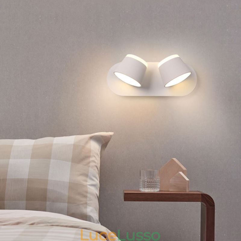 Applique moderna Lampada da parete girevole in alluminio