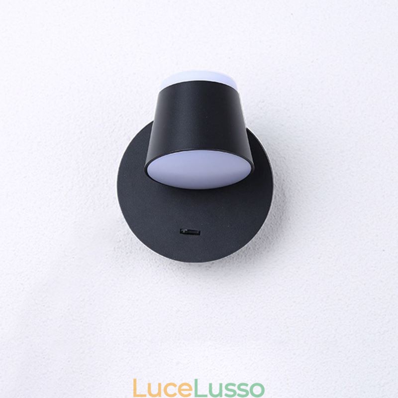 Applique moderna Lampada da parete girevole in alluminio