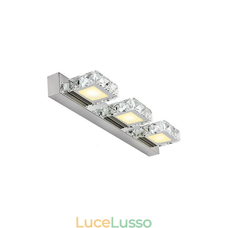 Applique da parete Specchio da bagno Lampada da parete per lavabo Acciaio inossidabile