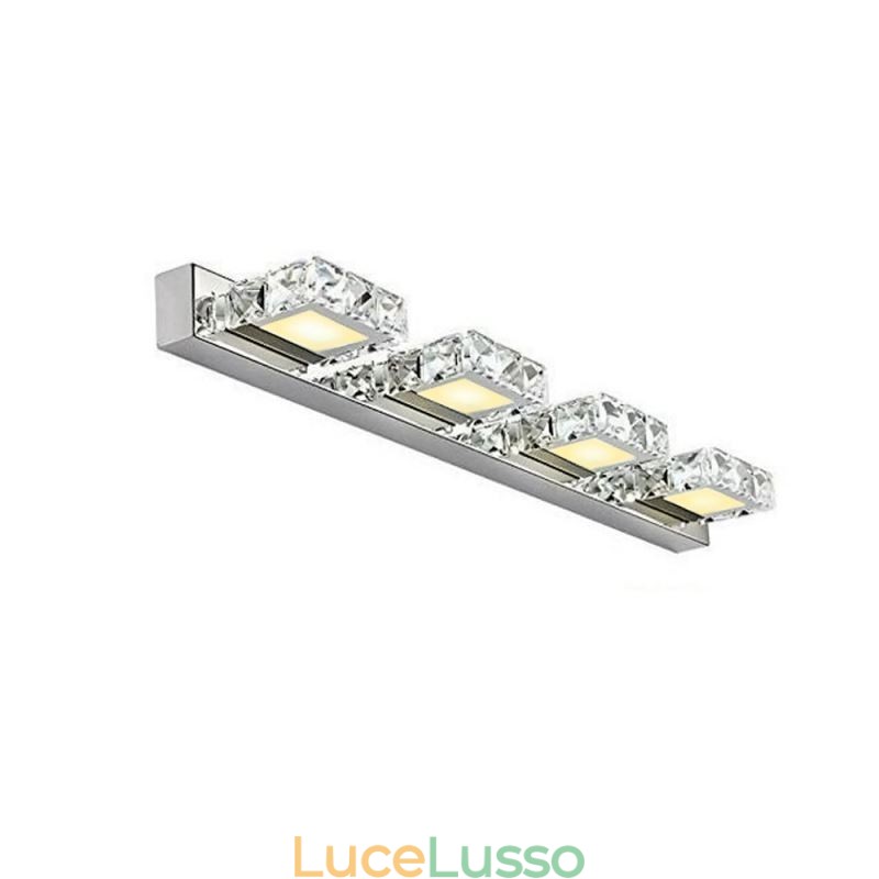 Applique da parete Specchio da bagno Lampada da parete per lavabo Acciaio inossidabile