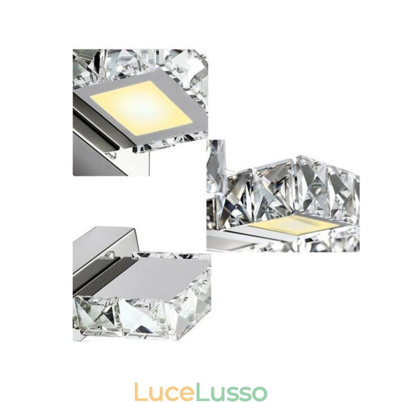Applique da parete Specchio da bagno Lampada da parete per lavabo Acciaio inossidabile