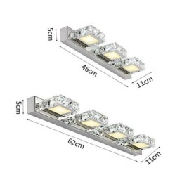 Applique da parete Specchio da bagno Lampada da parete per lavabo Acciaio inossidabile