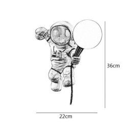 Applique da parete moderna Applique da parete in resina creativa per bambini con astronauta