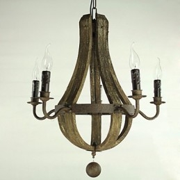 Lampadario 5 luci Vintage Retro Country Living Sala da pranzo Metallo