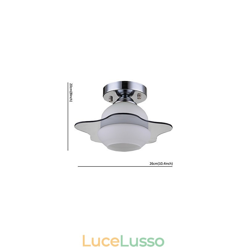 Moderna plafoniera a filo 1 luce contemporanea in metallo