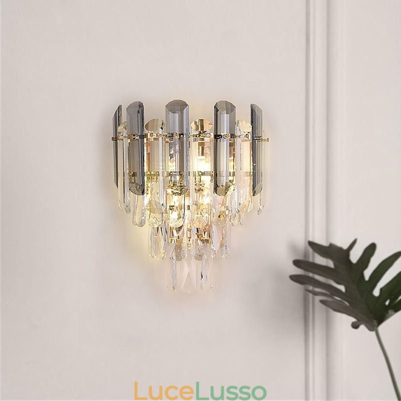 Applique da parete europee Luci da parete in cristallo Bagno