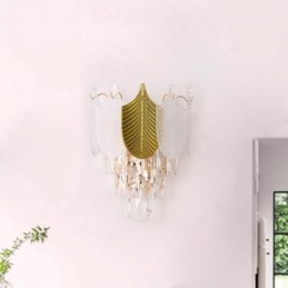Applique da parete in cristallo Lampada da parete moderna 2X Base