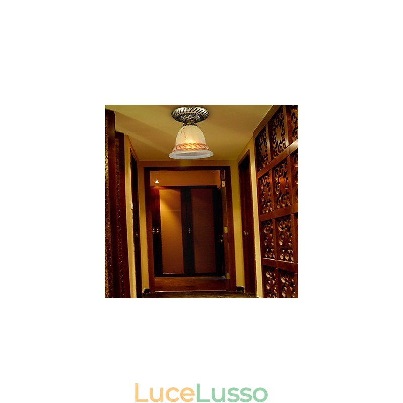 Lampada da soffitto in bronzo europeo retrò classico
