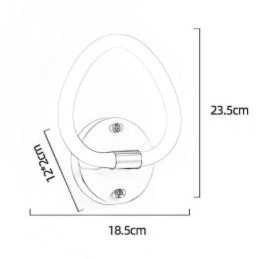 Applique da parete per interni a forma di cuore moderno
