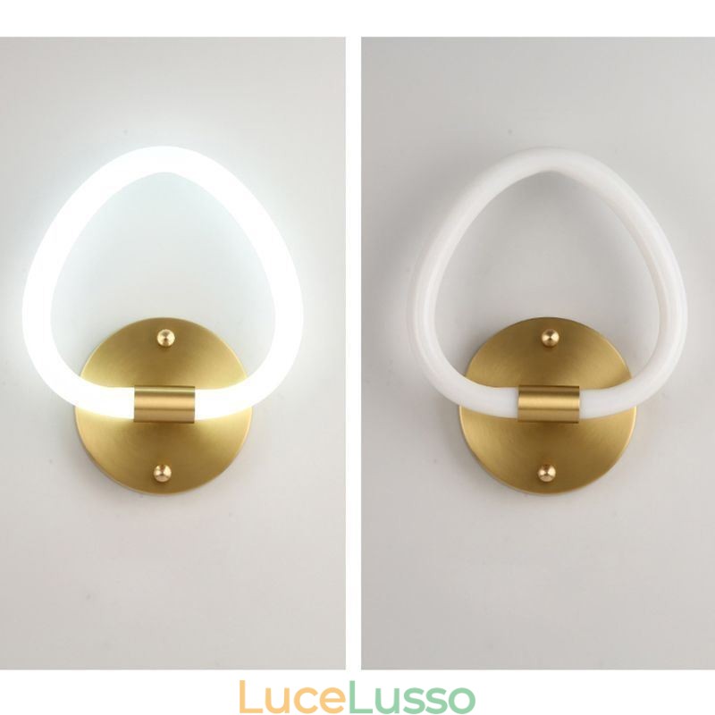 Applique da parete per interni a forma di cuore moderno