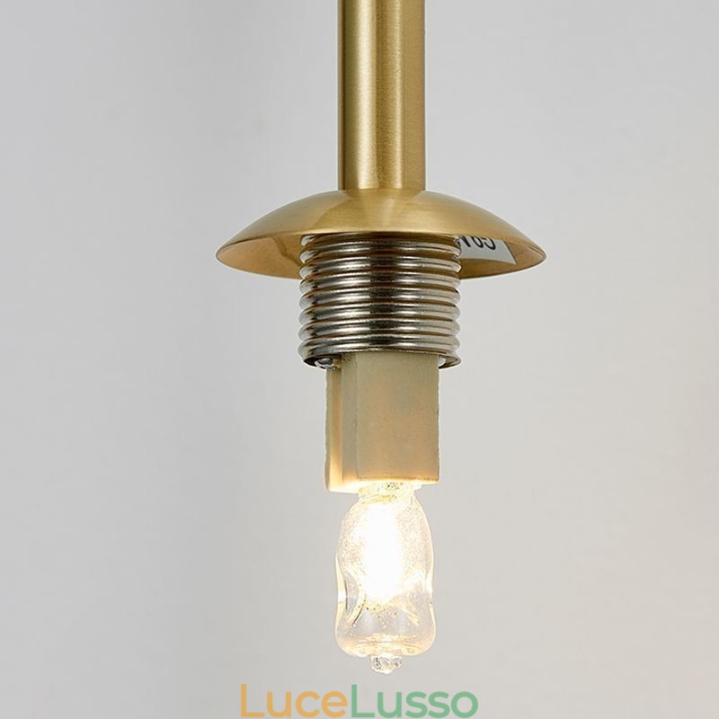 Applique da parete in vetro sferico, illuminazione moderna in ottone