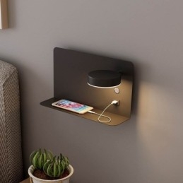 Lampada da parete girevole con porta di ricarica USB