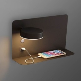 Lampada da parete girevole con porta di ricarica USB