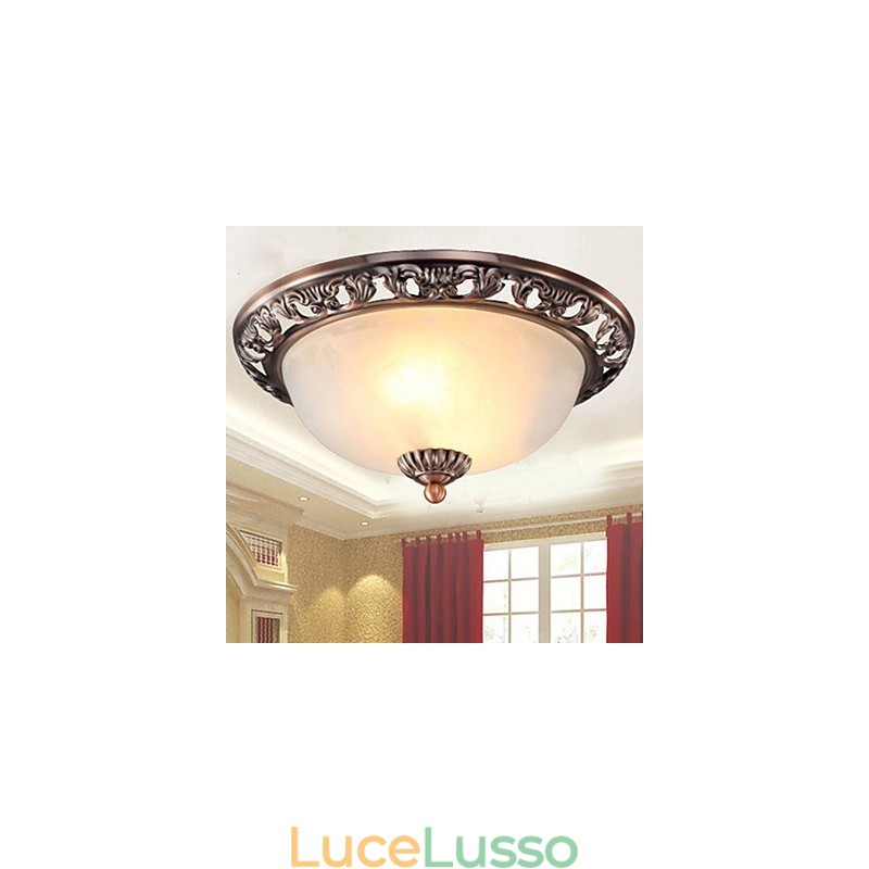 Lampada a cupola in vetro resina tipo Europa Dolce per assorbire la luce della cupola