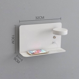 Lampada da parete girevole con porta di ricarica USB