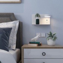 Lampada da parete girevole con porta di ricarica USB