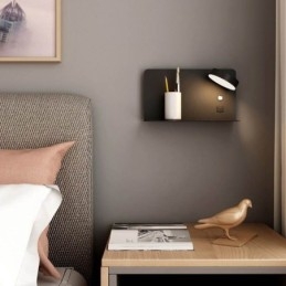 Lampada da parete girevole con porta di ricarica USB