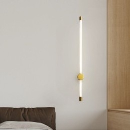 Applique in ottone, moderna, a strisce acriliche