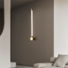 Applique in ottone, moderna, a strisce acriliche