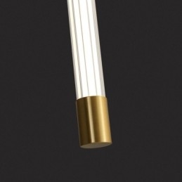 Applique in ottone, moderna, a strisce acriliche