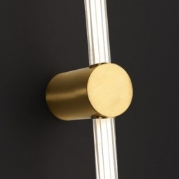Applique in ottone, moderna, a strisce acriliche