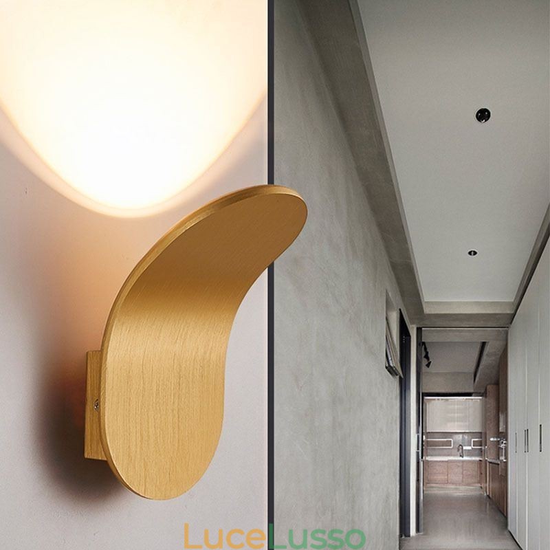 Lampada da parete minimalista in alluminio