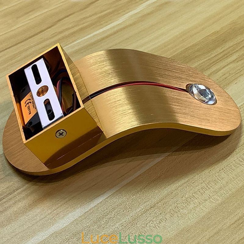 Lampada da parete minimalista in alluminio