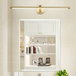 Lampada da parete in acrilico e ottone con specchio frontale nordico