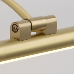 Lampada da parete in acrilico e ottone con specchio frontale nordico