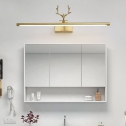Lampada da parete in ottone nordico con luce frontale a specchio