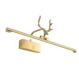 Lampada da parete in ottone nordico con luce frontale a specchio