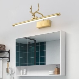Lampada da parete in ottone nordico con luce frontale a specchio