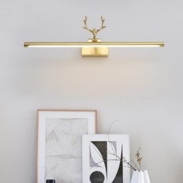 Lampada da parete in ottone nordico con luce frontale a specchio
