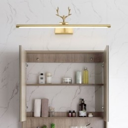 Lampada da parete in ottone nordico con luce frontale a specchio