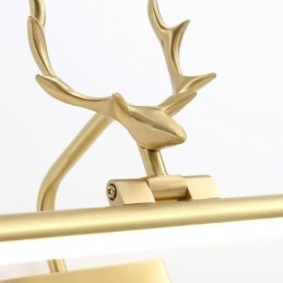 Lampada da parete in ottone nordico con luce frontale a specchio