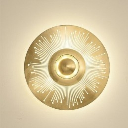 Lampada da parete in ottone nordico con forma rotonda cava