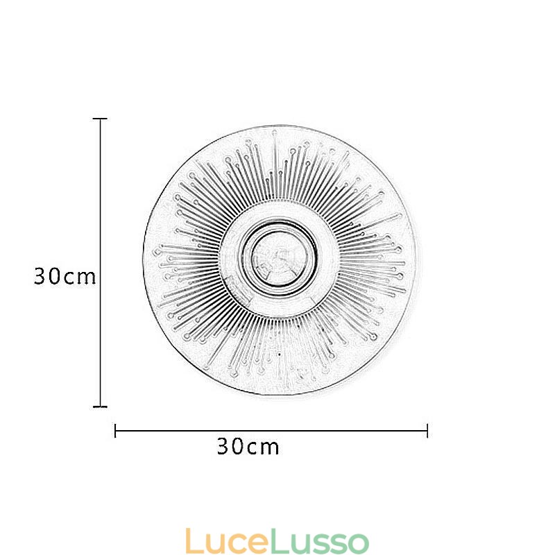 Lampada da parete in ottone nordico con forma rotonda cava