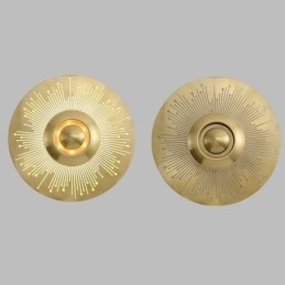 Lampada da parete in ottone nordico con forma rotonda cava