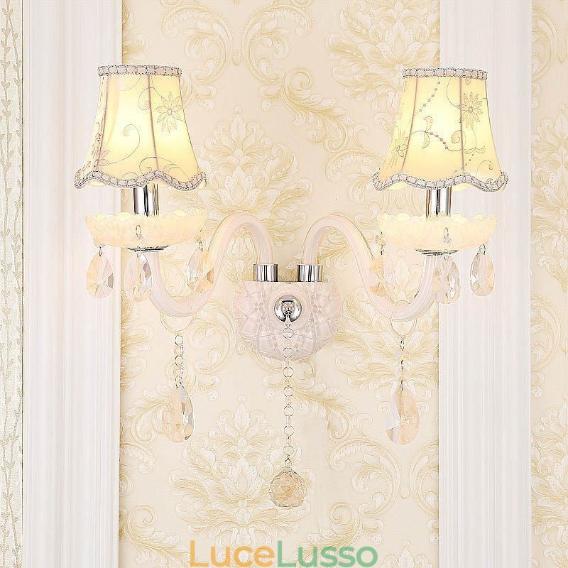 Applique da parete in cristallo in stile europeo classico ed elegante