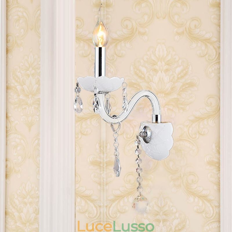 Applique da parete in cristallo in stile europeo classico ed elegante