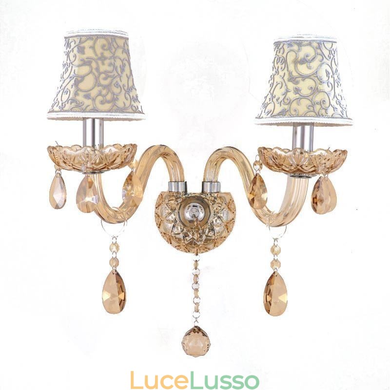 Elegante applique in cristallo in stile europeo, applique da parete per corridoio