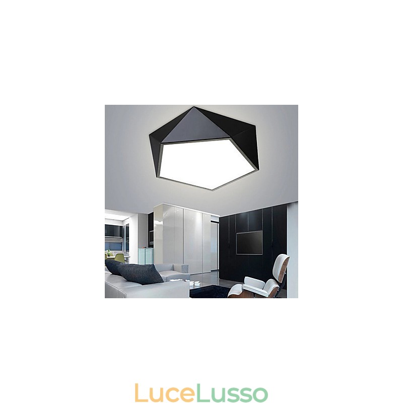 Luci da soffitto moderne da notte montate, colore bianco caldo + bianco