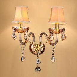 Applique in cristallo europeo elegante a due luci per scale