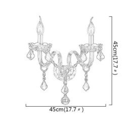 Applique in cristallo europeo elegante a due luci per scale