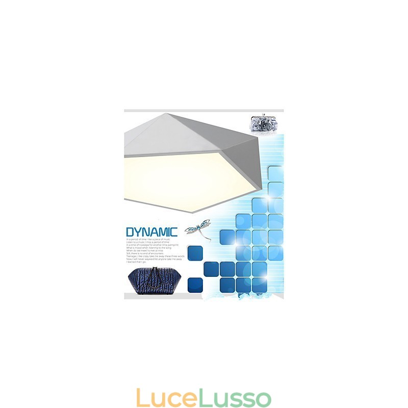 Luci da soffitto moderne da notte montate, colore bianco caldo + bianco