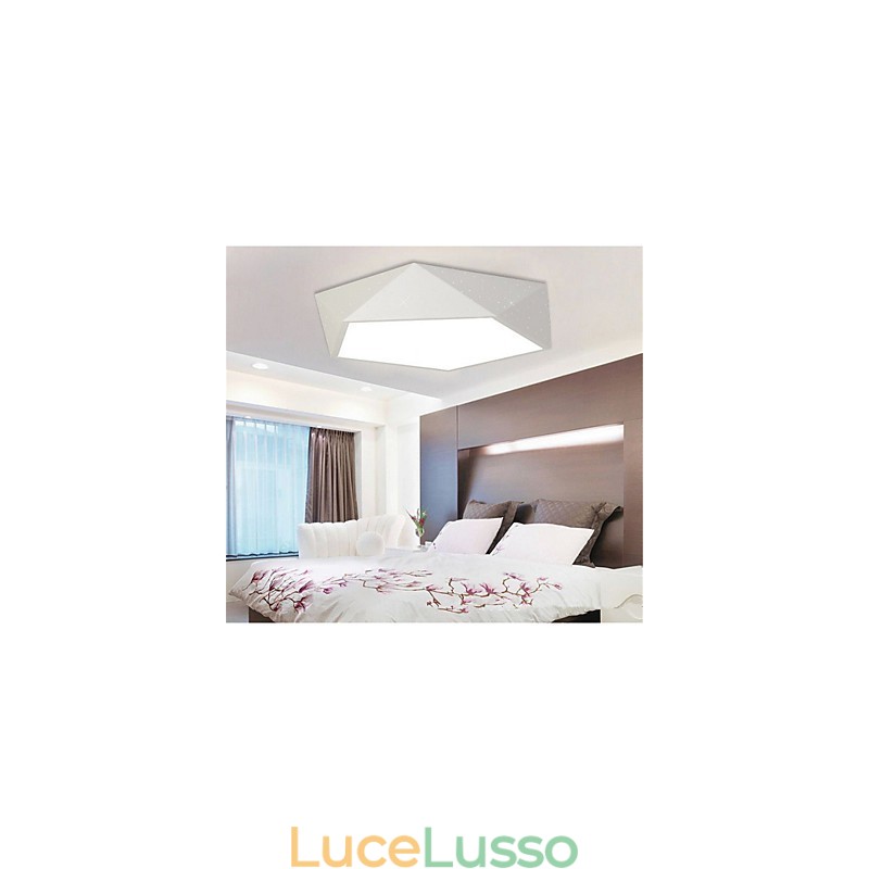 Luci da soffitto moderne da notte montate, colore bianco caldo + bianco