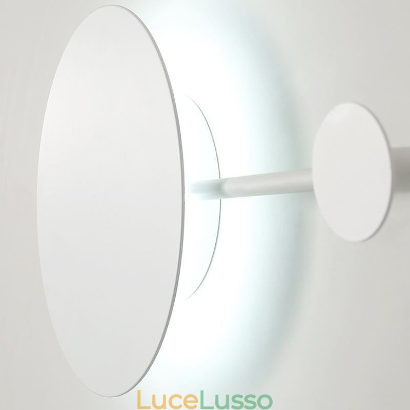 Applique moderna Lampada da parete circolare Lampada da parete nera Applique da comodino Illuminazione